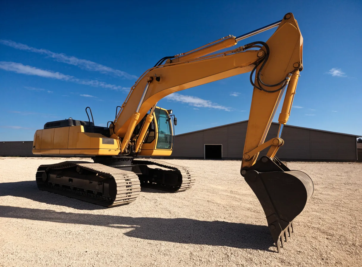 Excavator 20 ton kuning siap disewa di yard alat berat Balikpapan